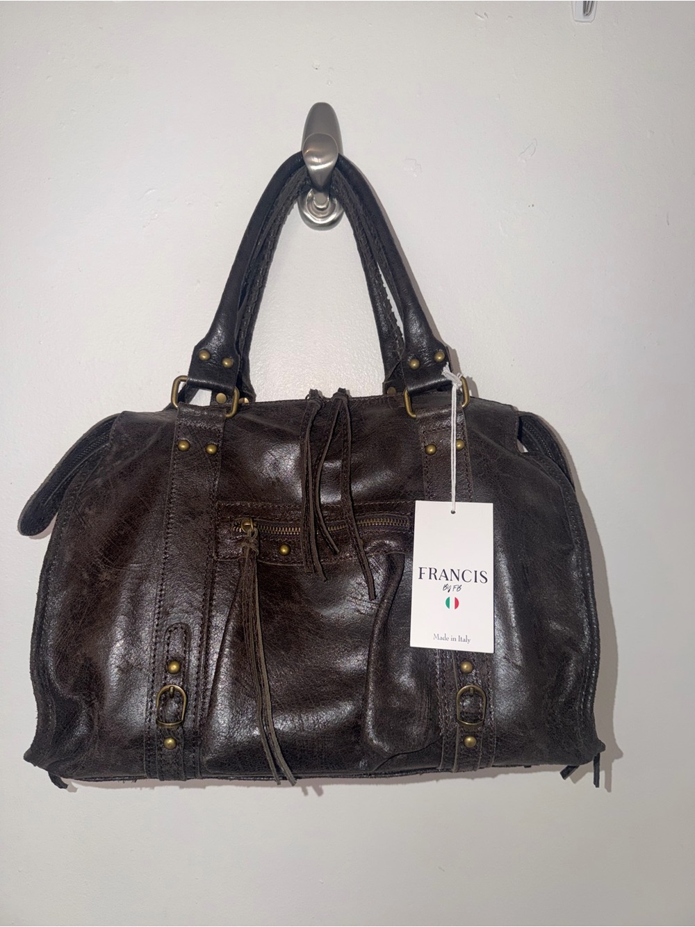 Francis “It Girl Bag” Genuine Leather Tote — Made in Italy